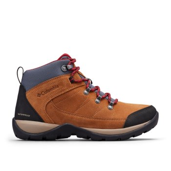 Columbia Wandelschoenen Dames, Fire Venture II Suede Waterproof Ankle Bruin, 02FHCUDJN